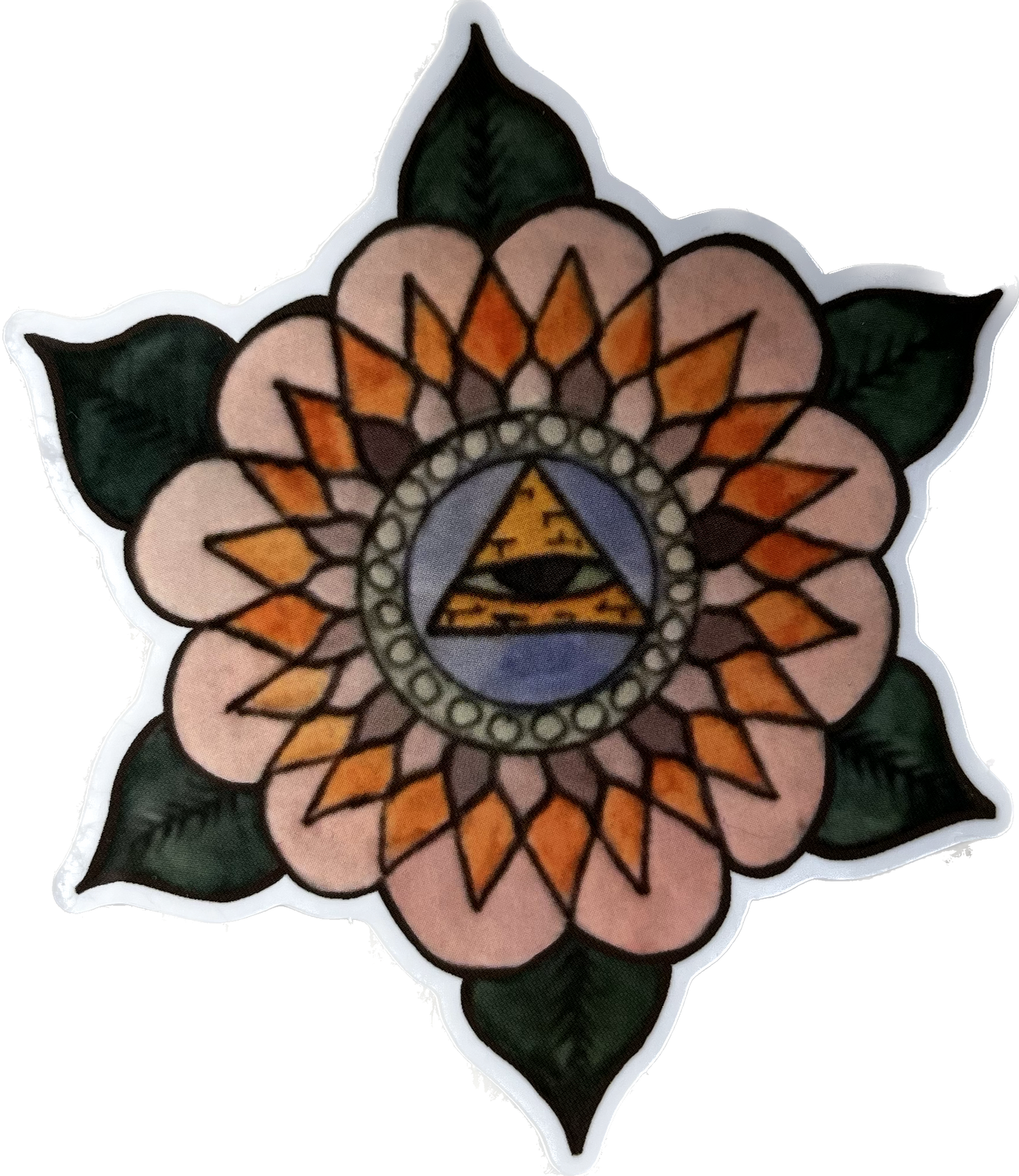 Watercolor Mandala Sticker - All Seeing Eye (1)