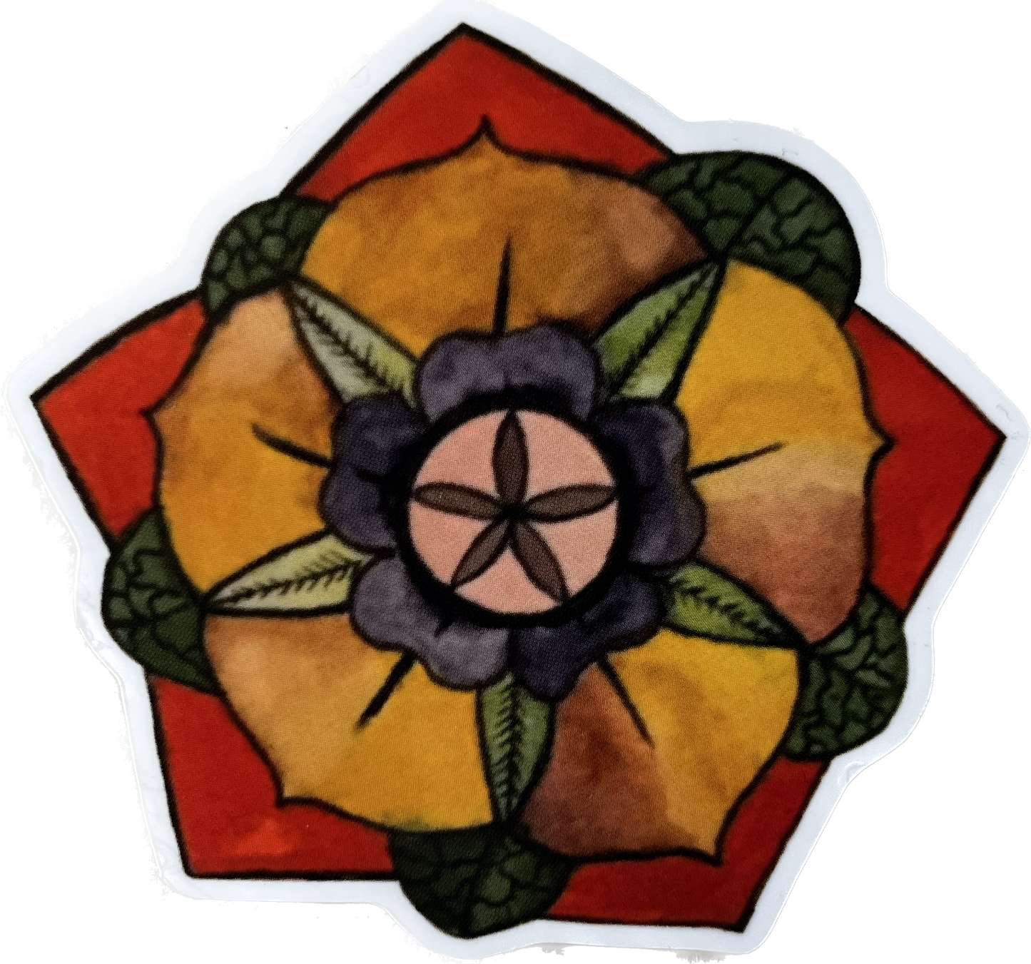 Watercolor Mandala Sticker - Seed of Life (1)